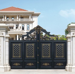 Aluminium Modern Main Gate Designs for Villa and House Main Gate Customized Colour Design Main Decorative Gate with Remote Control